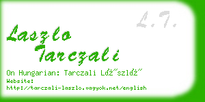 laszlo tarczali business card